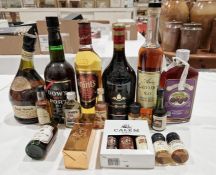 Quantity of wines & Spirits to include Saint-Vivant 70cl Armagnac, Calvet Signargues Cotes du