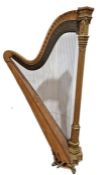 Sebastian and Pierre Erard's patent harp, no.6438, giltwood and maple, on circular and shaped base