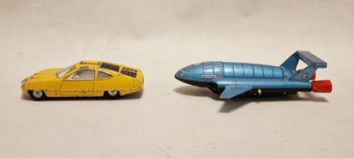 Dinky Toys Thunderbird 2 and Dinky 'Ed Straker's Car' (2)