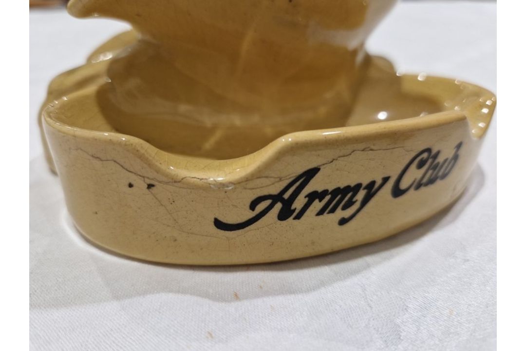 Royal Doulton stoneware 'Army Club' cigarettes advertising ashtray, with painted black marks, 14cm - Image 12 of 17