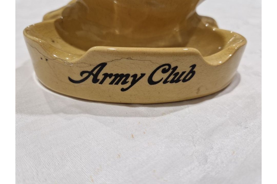 Royal Doulton stoneware 'Army Club' cigarettes advertising ashtray, with painted black marks, 14cm - Image 11 of 17