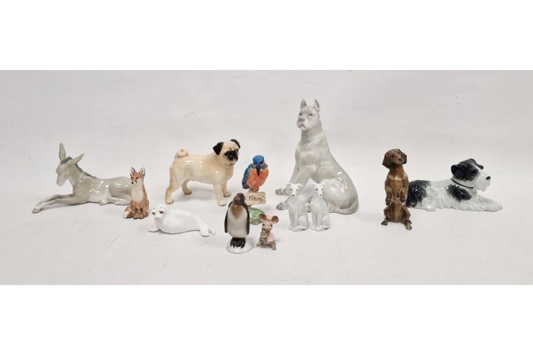 Group of English and Continental pottery and porcelain models of animals, 20th century, various - Image 1 of 10