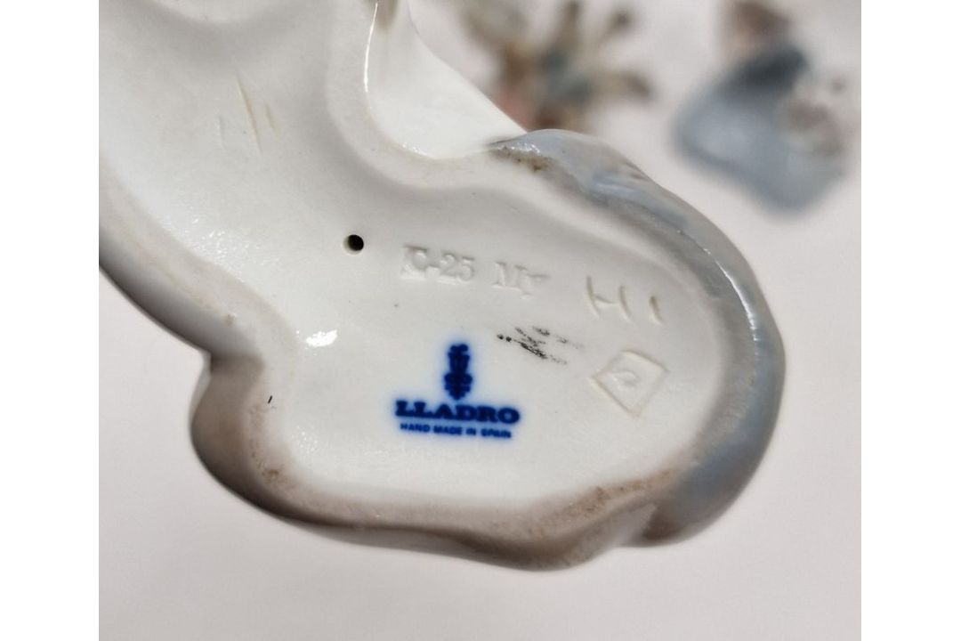 Six Lladro figures, printed blue marks, impressed numerals comprising two birds perched on flowering - Image 2 of 10