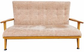 1960's Eric Rice (member of the Guild of Gloucestershire Craftsmen) oak upholstered three-piece