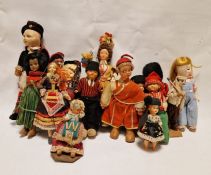 Large quantity of 1950's and later costume dolls (1 box)