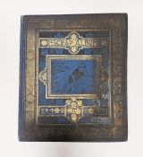 Victorian scrap album dated 1893, containing many sheets of greetings cards, animal, figure,