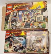 Three boxed Indiana Jones Lego Sets to include 7627 Temple of the Crystal Skull, 7625 River Chase