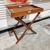 Mahogany butlers tray with stand