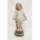 Early to mid-20th century painted plaster figure of a Shy Girl, incised 114 to reverse, modelled - Image 1 of 3