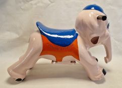 1960s Wicksteed Leisure painted metal ride-on elephant, 59cm high approx. x 82cm long approx.