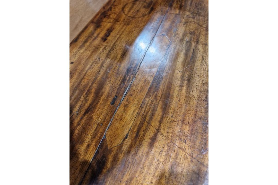 Mahogany foldover top card table with D-mould edge, having concertina action opening to 91cm - Image 4 of 21