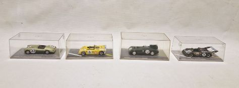 Four cased Bizarre model diecast 1:33 scale cars to include BZ342 MG #33 LM59 retired 21st hour