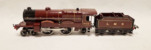 Hornby clockwork '0' gauge LMS Royal Scott 4-4-2 6100 locomotive with 6 wheel tender