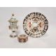 Royal Crown Derby porcelain campana vase, two-handled and lidded, 17cm high (damage to cover), a - Image 1 of 4