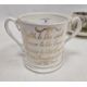 Pair of 19th century English porcelain two-handled motto loving cups, each painted with flowers, - Image 3 of 5