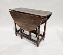 Oak drop-flap table, 92cm wide