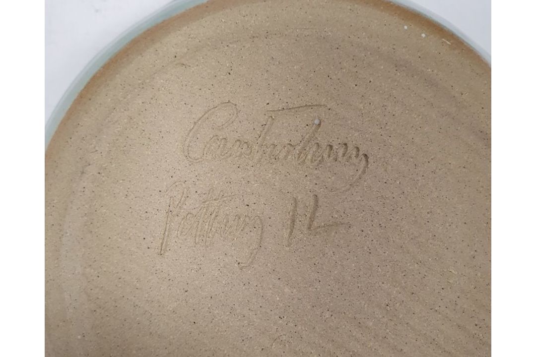 Peggy Ibbotson studio pottery pitcher with floral decoration on white ground 20cm, a pair of - Image 5 of 21