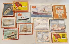 Quantity of vintage puzzles, Cunard White Star jigsaw puzzle, Victory jigsaw puzzle, other