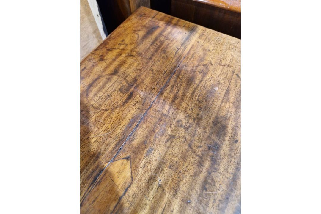 Mahogany foldover top card table with D-mould edge, having concertina action opening to 91cm - Image 6 of 21