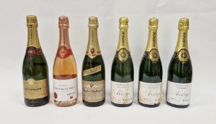 Five bottles of champagne including Tattinger 1983, Piper Heidsieck Brut Reserve, three bottles of