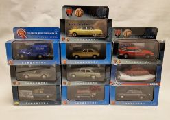 Quantity of Vanguards 1:43 scale diecast model cars to include VA09002 Rover SD1 Taraga red, VA06500