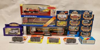 Corgi Royal Mail lorry, boxed, Corgi Volvo short wheel base lorry with close coupled trailer and