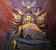 Simon Pierce (1956..) Watercolour 'Earth Witness 1997' unsigned, framed and glazed, 49 x 55.5cm