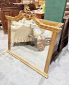 Gilt painted overmantel mirror, 123cm wide Condition ReportHeight 111cm Width 123cm