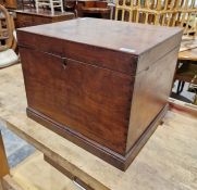 Mahogany chest of plain form, 36 x 43.5cm wide x 38 deepCondition ReportSurface scratches, scuffs