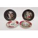 Pair of Vienna-style porcelain plaques, each having central allegorical scene of figures in - Image 1 of 4