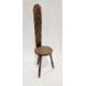 Carved oak hall/spinning  chair - Image 2 of 2