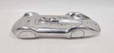Aluminium model Auto Union car, 29cm long x 10cm wide approx.