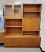 Circa 1970's G-Plan teak wall unit, 165cm wide