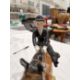 Beswick pottery model of a horse and rider jumping a fence, printed black marks, the female rider - Image 15 of 17