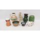 Peggy Ibbotson studio pottery pitcher with floral decoration on white ground 20cm, a pair of - Image 2 of 21