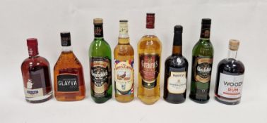 Collection of liqueurs and spirits including Glenfiddich Single Malt and Special Reserve (both