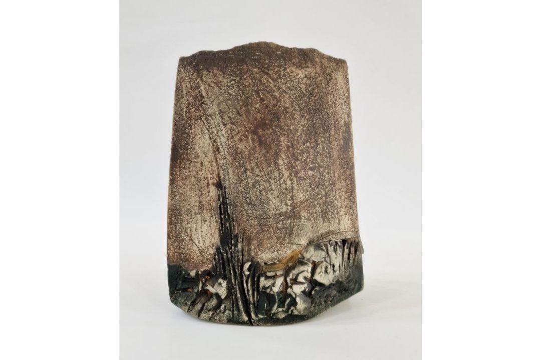 Peter Clough (b.1944) studio pottery landscape vase, marked to side, 24.5cm high approx. - Image 4 of 6