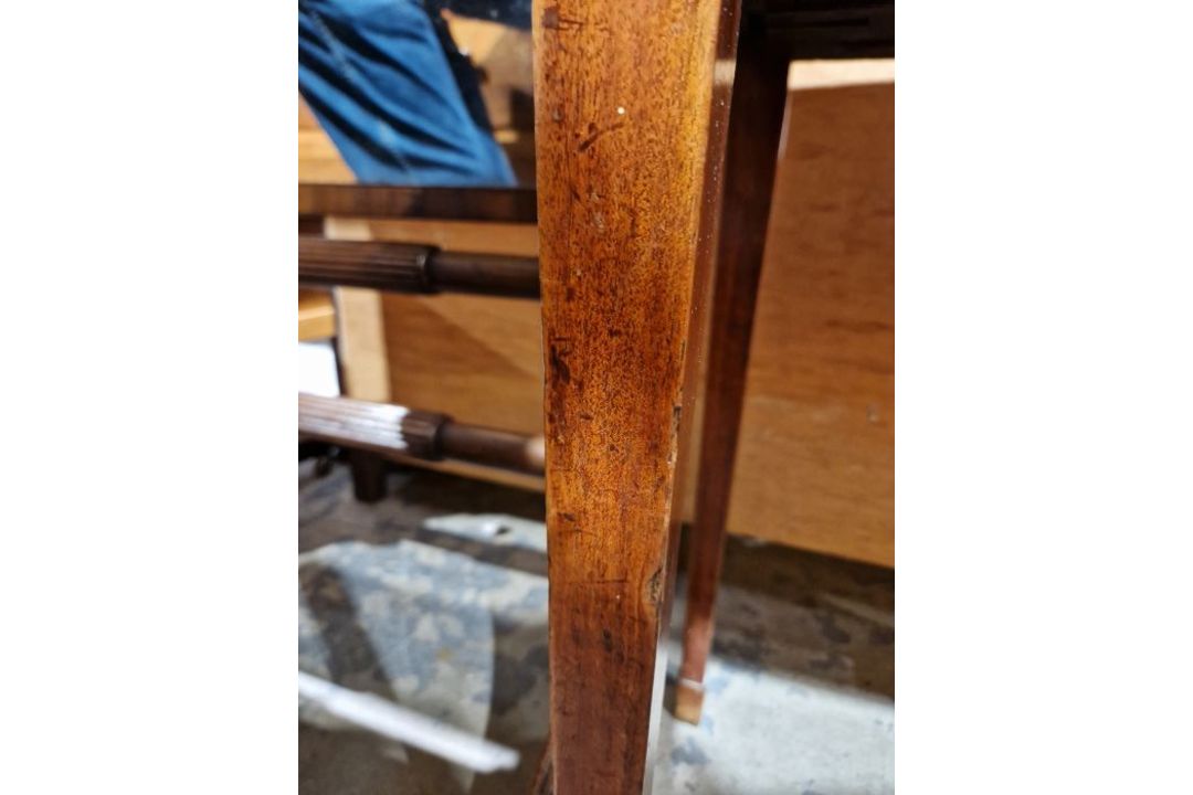Mahogany foldover top card table with D-mould edge, having concertina action opening to 91cm - Image 12 of 21