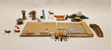 Small quantity of Hantel diecast miniature Punch and Judy figures and a small quantity of sundry