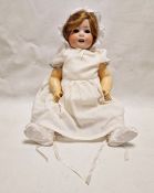 Heubach Koppelsdorf bisque head doll, 300.7, sleeping blue eyes, open mouth and teeth, composition