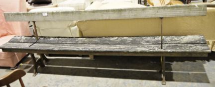 Vintage tram reversible bench, 248cm long