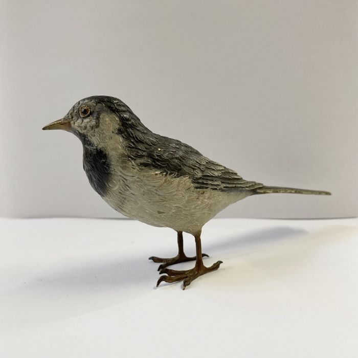 Austrian cold painted model of a wagtail, no.15/9 mark under the tail, 7.5cm high - Image 2 of 3