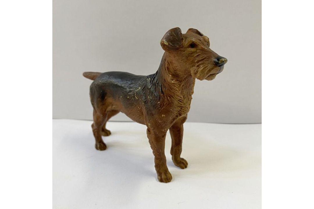 Austrian cold painted bronze models of dogs:- a standard Airedale, 9cm high, a West Highland - Image 3 of 5