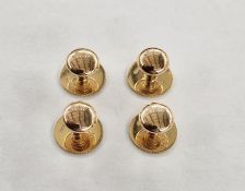 Set of four gentleman's 9ct gold dress studs in fitted Armour-Winston Ltd. box, 4g in total approx.
