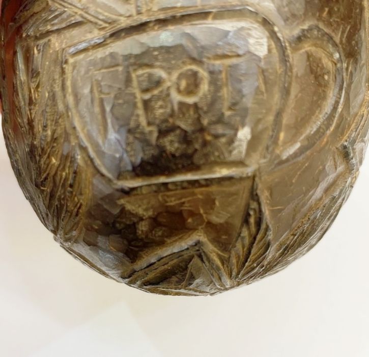 19th century bugbear coconut flask - Image 2 of 3