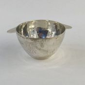 Early 21st century silver quaich, London 2005, maker Roy Charles Bleay Tomlinson, 6cm high x 9.5cm