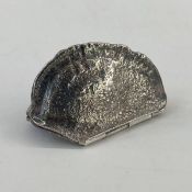 A Victorian silver novelty box in the form of a brazil nut, London 1896, maker's mark I.M.S. 6cm