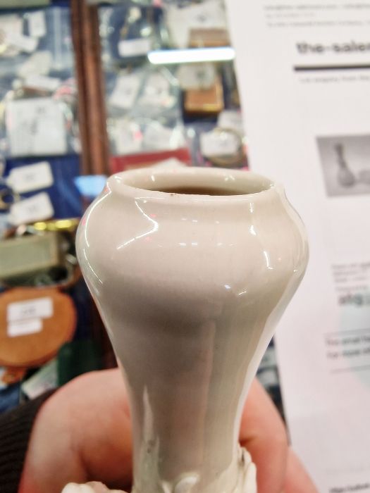 Chinese blanc de chine baluster vase with chioong applied, 13.5cm high, and a Chinese blanc de chine - Image 4 of 26