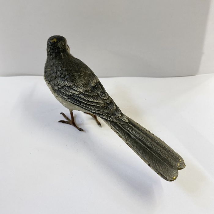 Austrian cold painted model of a wagtail, no.15/9 mark under the tail, 7.5cm high - Image 3 of 3