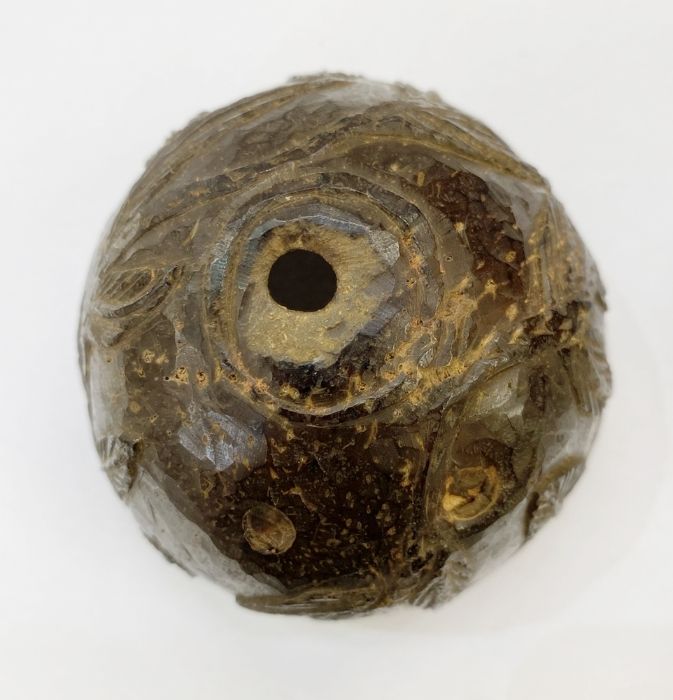 19th century bugbear coconut flask - Image 3 of 3